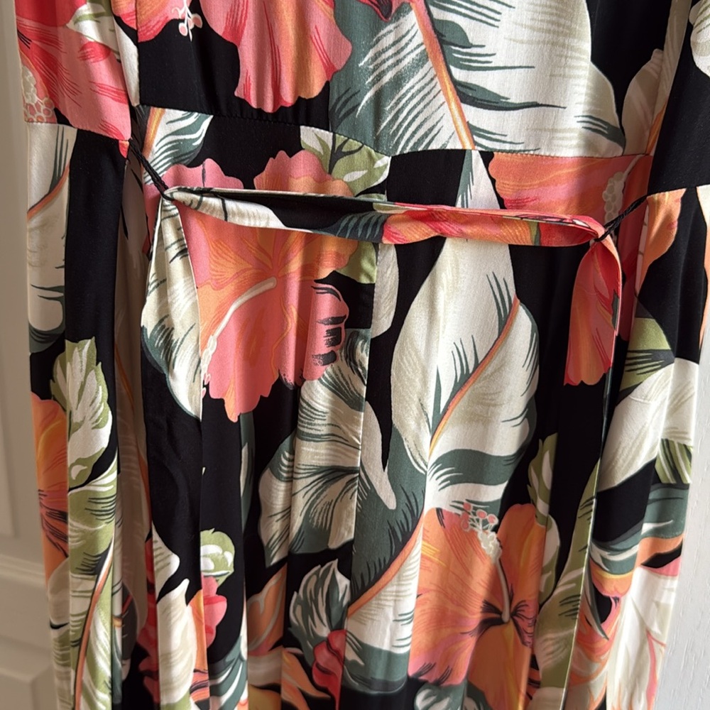 Tropical Sleeveless Maxi Dress, Chaps Brand, ladies Size L, NWOT - Picture 4 of 8